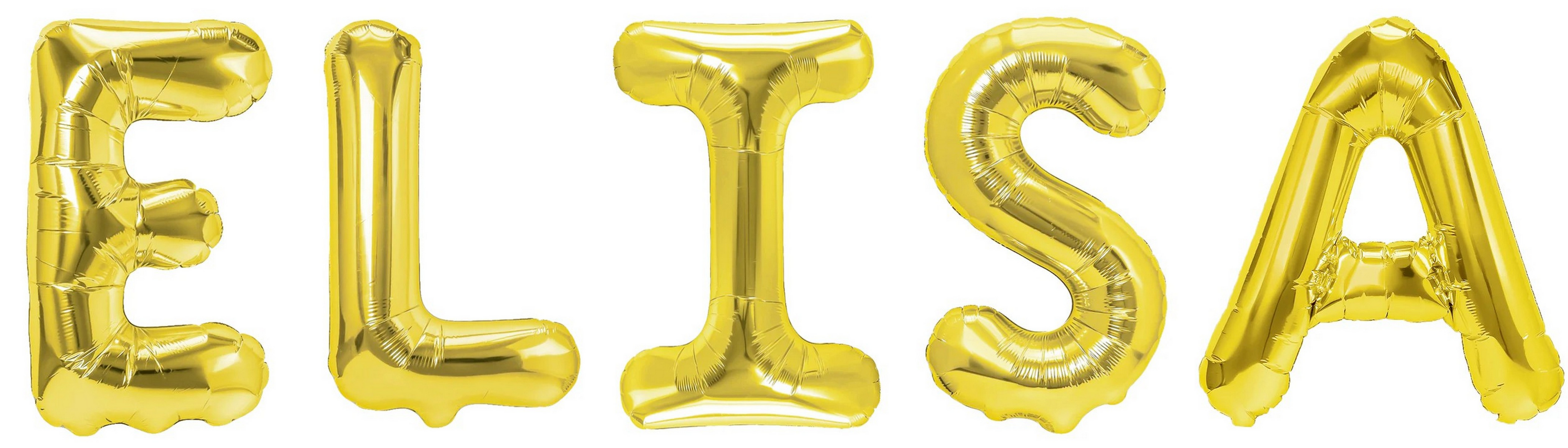 Folienballon Schriftzug weibliche Namen (Elisa) 35cm Höhe