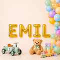 Folienballon Schriftzug männliche Namen (Emil) 35cm Höhe