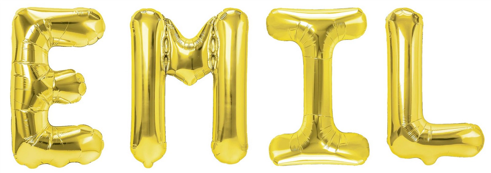 Folienballon Schriftzug männliche Namen (Emil) 35cm Höhe
