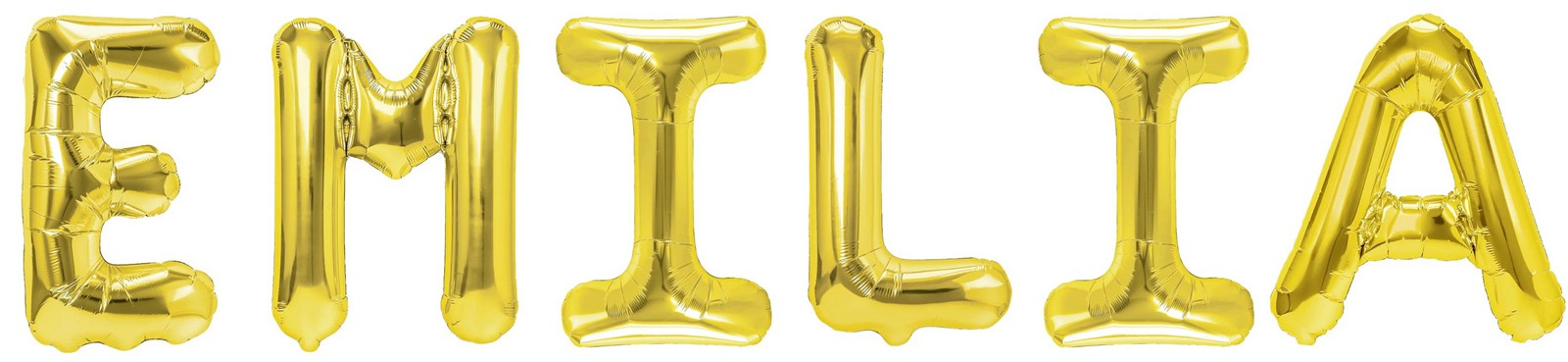 Folienballon Schriftzug weibliche Namen (Emilia) 35cm Höhe