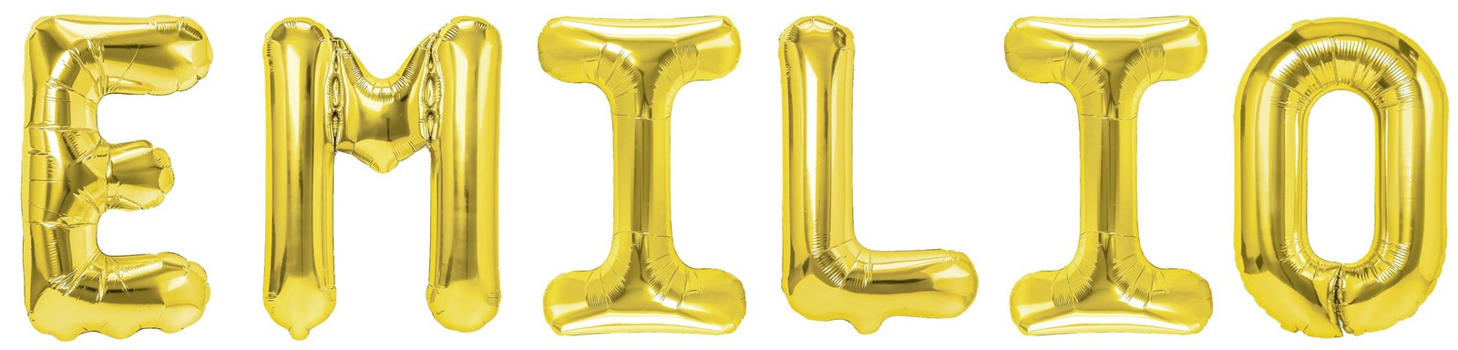 Folienballon Schriftzug männliche Namen (Emilio) 35cm Höhe