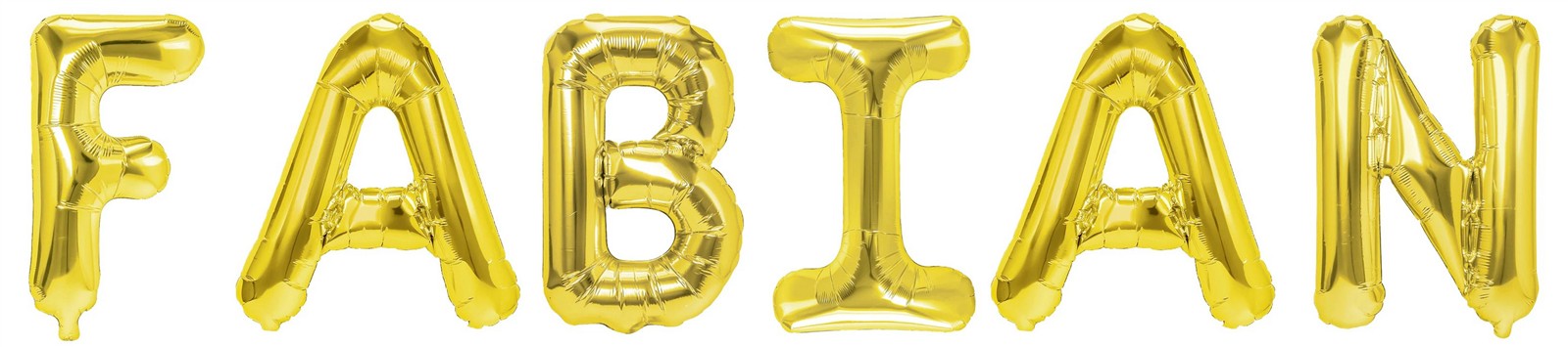 Folienballon Schriftzug männliche Namen (Fabian) 35cm Höhe