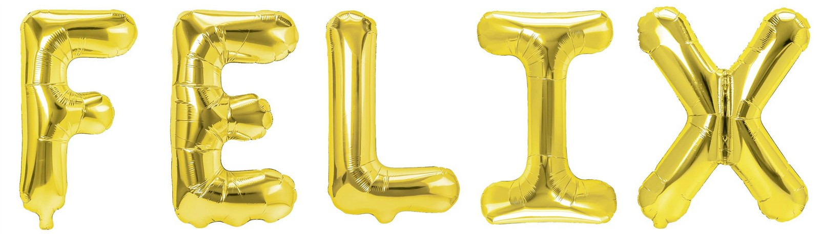Folienballon Schriftzug männliche Namen (Felix) 35cm Höhe