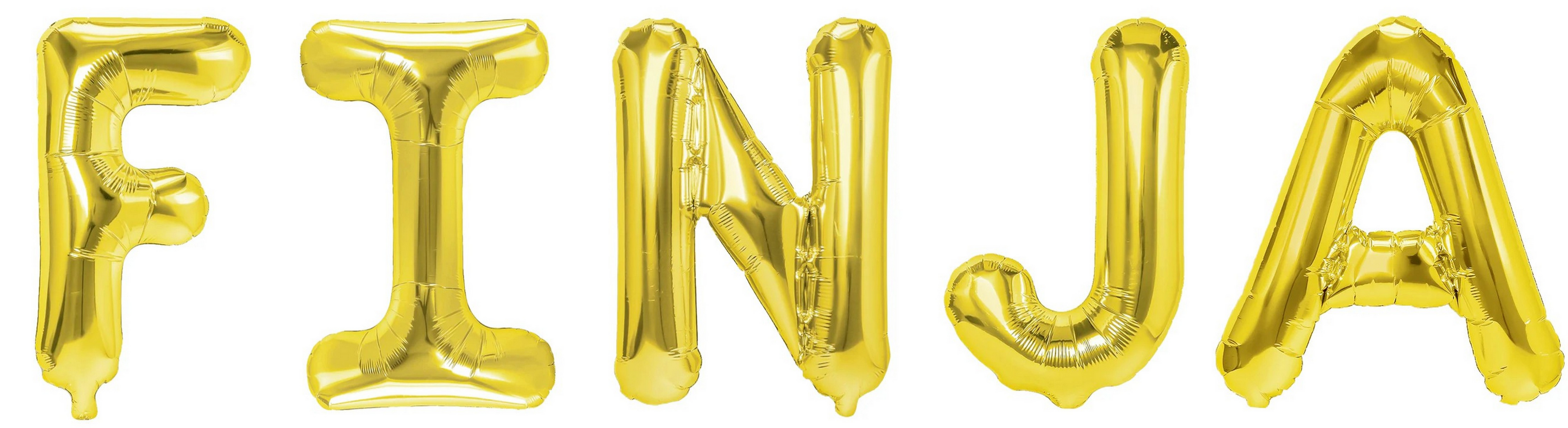 Folienballon Schriftzug weibliche Namen (Finja) 35cm Höhe