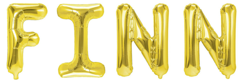 Folienballon Schriftzug männliche Namen (Finn) 35cm Höhe