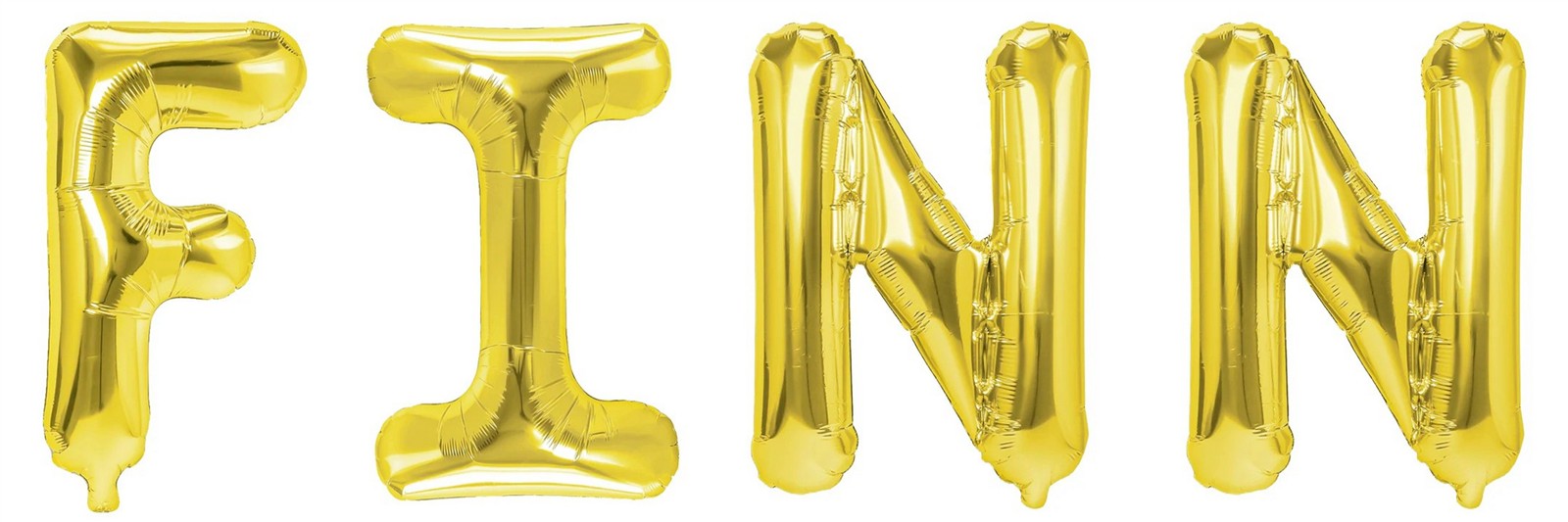 Folienballon Schriftzug männliche Namen (Finn) 35cm Höhe