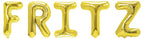 Folienballon Schriftzug männliche Namen (Fritz) 35cm Höhe