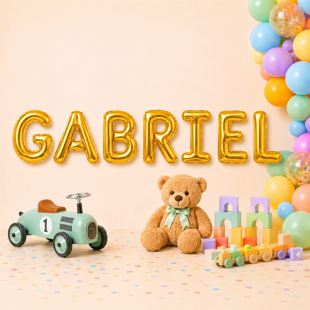 Folienballon Schriftzug männliche Namen (Gabriel) 35cm Höhe