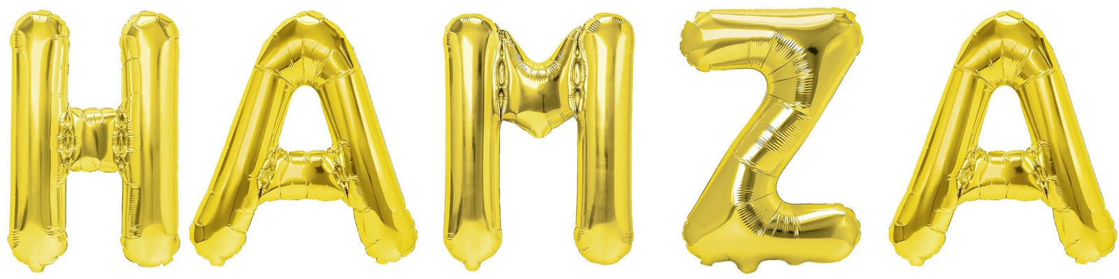 Folienballon Schriftzug männliche Namen (Hamza) 35cm Höhe