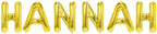 Folienballon Schriftzug weibliche Namen (Hannah) 35cm Höhe
