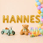 Folienballon Schriftzug männliche Namen (Hannes) 35cm Höhe