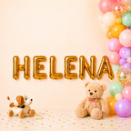 Folienballon Schriftzug weibliche Namen (Helena) 35cm Höhe