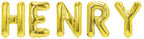 Folienballon Schriftzug männliche Namen (Henry) 35cm Höhe
