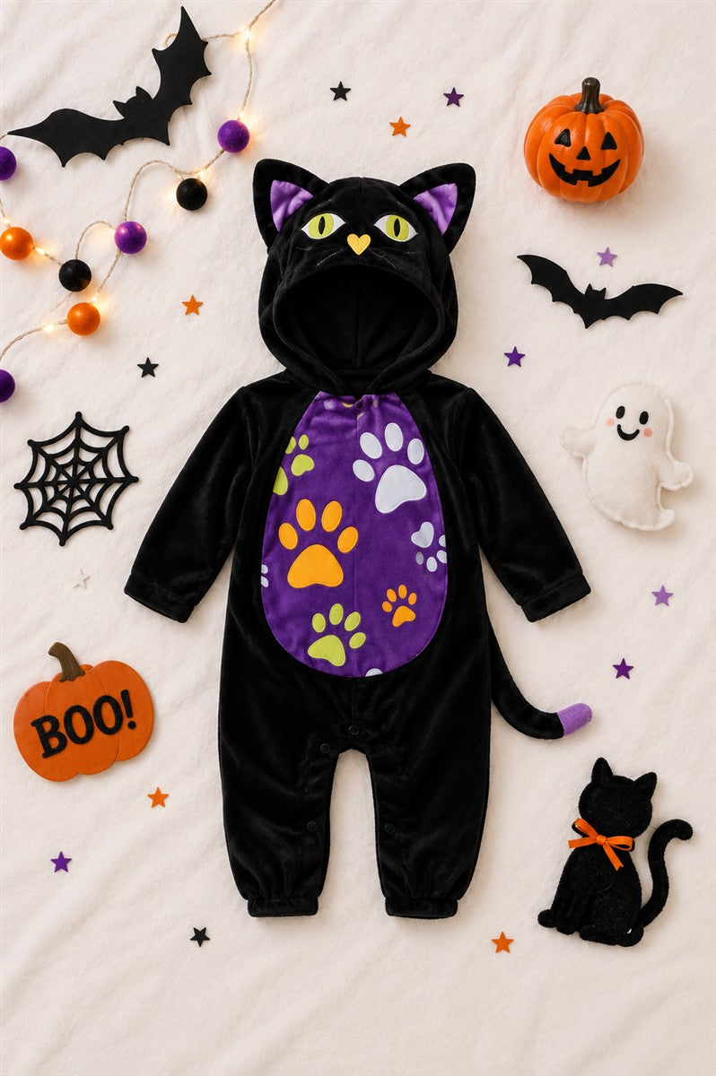 Kostüm Katze schwarz Baby (6-12M)
