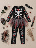 Kostüm Sugar Skull Mädchen (5-6) 110cm