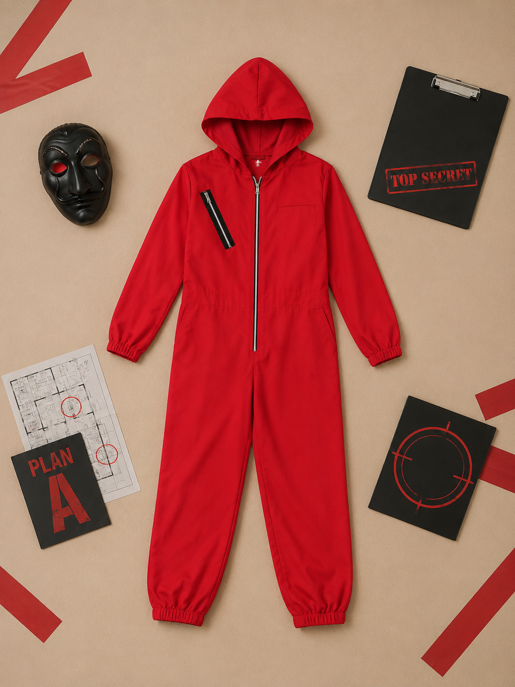 Kostüm roter Overall