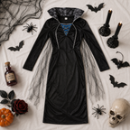 Kostüm Vampir Kleid mit Kragen