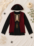 Kostüm Voodoo-Mann Shirt mit Hut