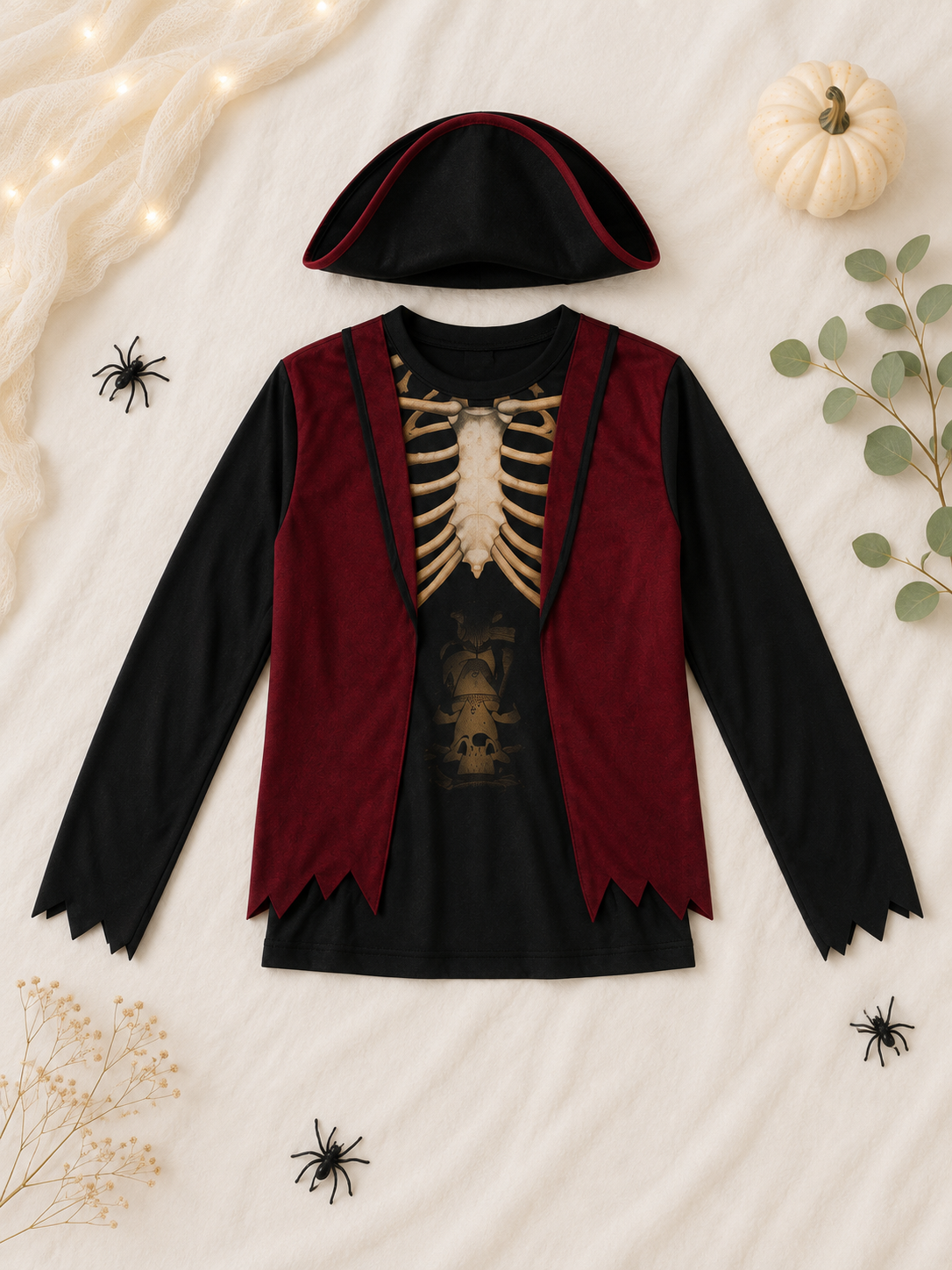Kostüm Voodoo-Mann Shirt mit Hut