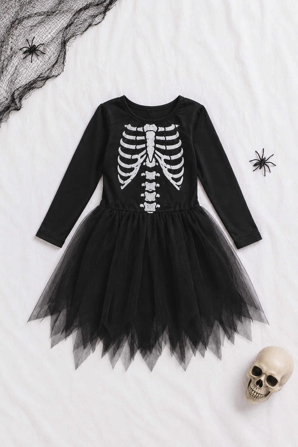Kostüm Skelett Tutu Kinder (5-6)