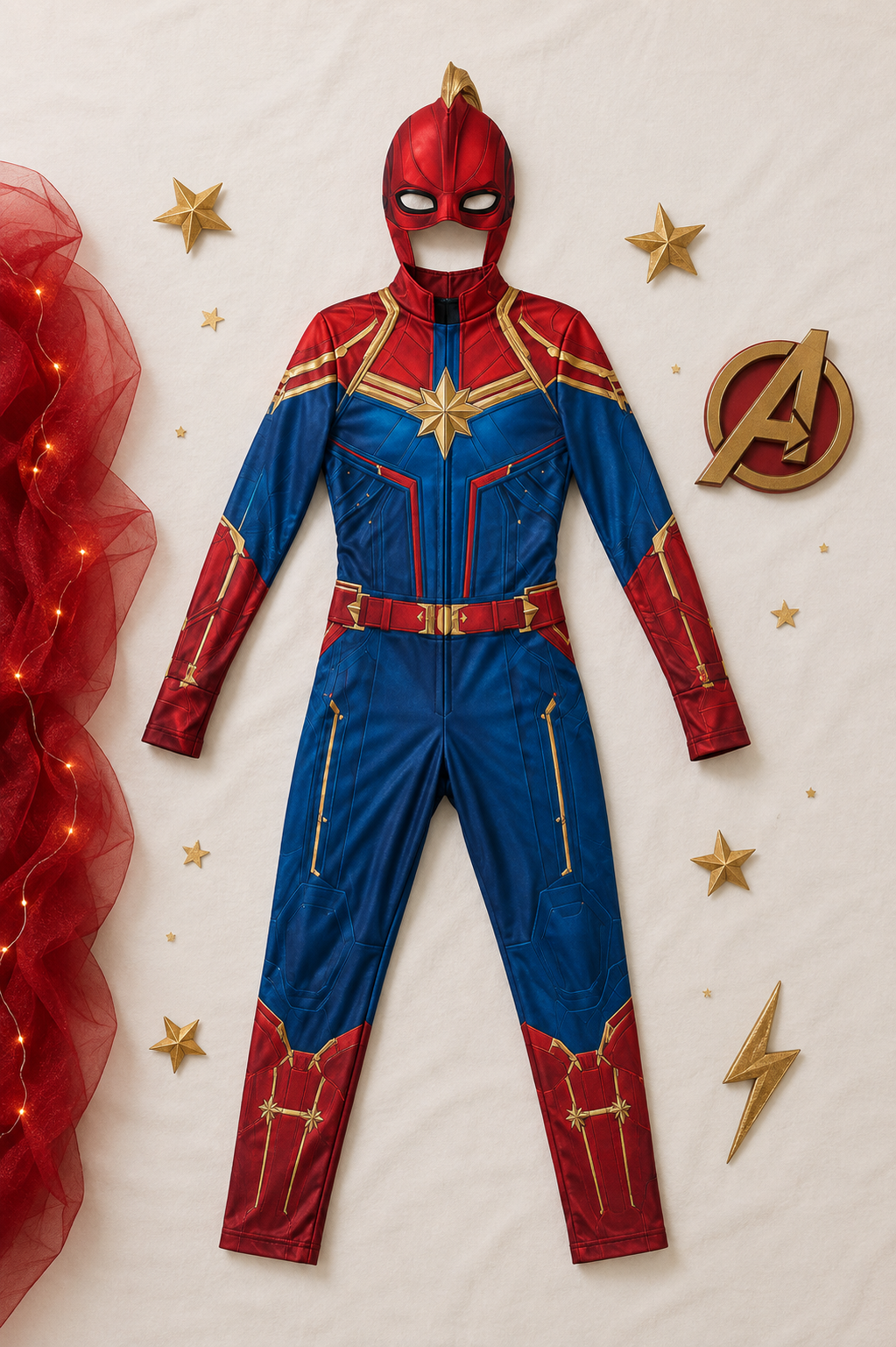 Kostüm Captain Marvel klassisch (8-10)