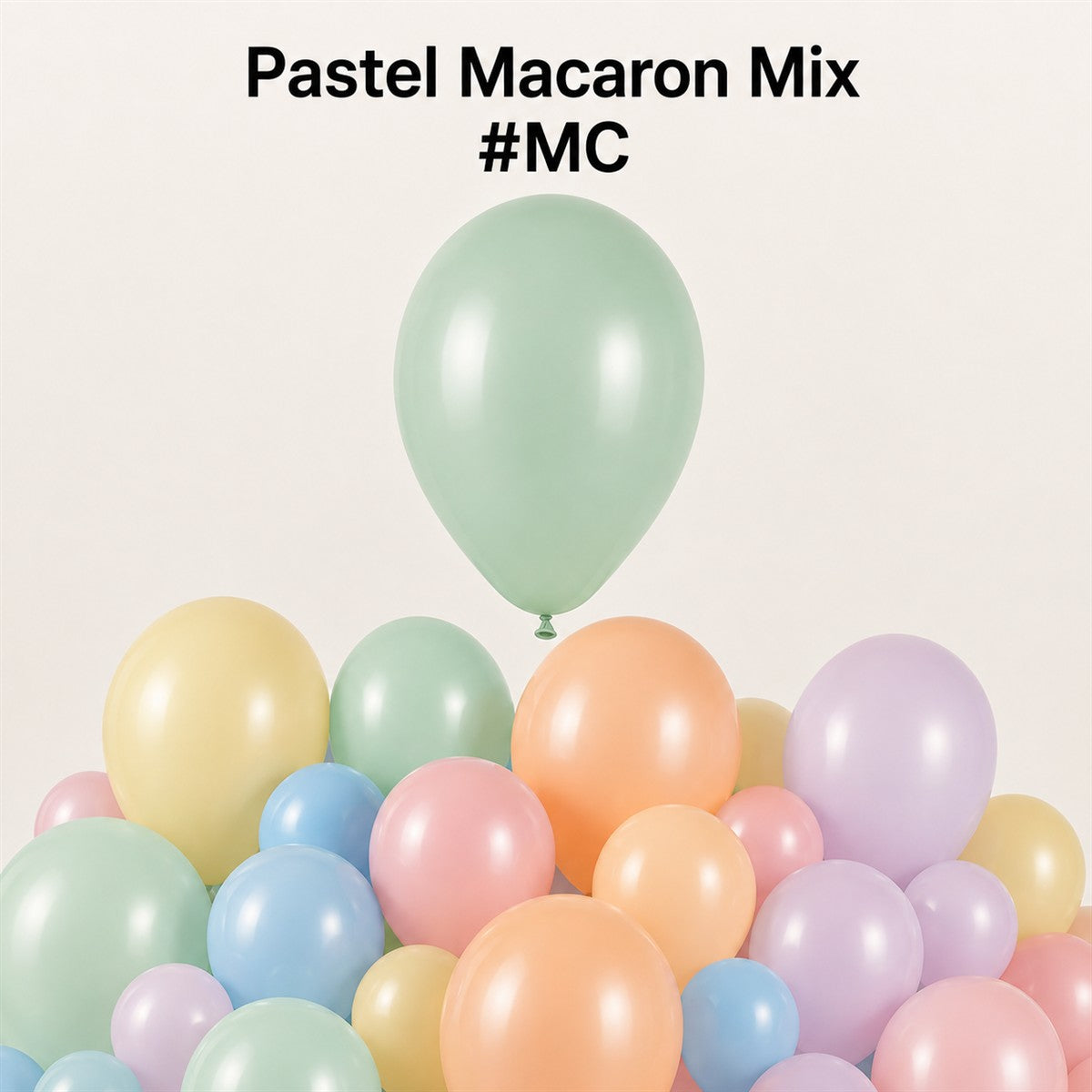100x Gemar Latexballon G110 12"/30cm #MC Pastel Macaron Mix