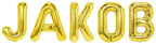 Folienballon Schriftzug männliche Namen (Jakob) 35cm Höhe