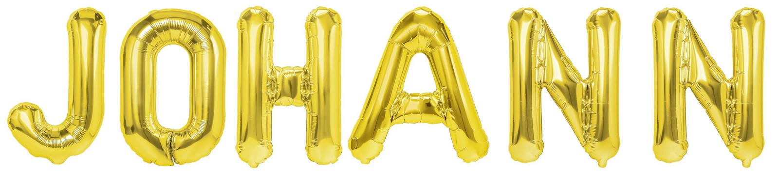 Folienballon Schriftzug männliche Namen (Johann) 35cm Höhe