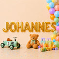 Folienballon Schriftzug männliche Namen (Johannes) 35cm Höhe