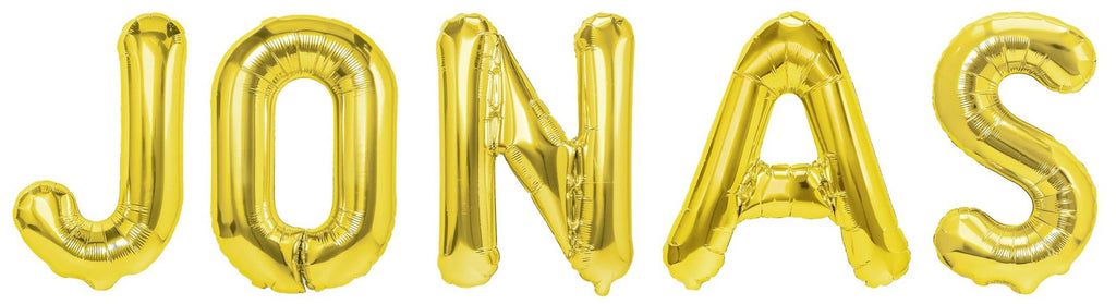 Folienballon Schriftzug männliche Namen (Jonas) 35cm Höhe