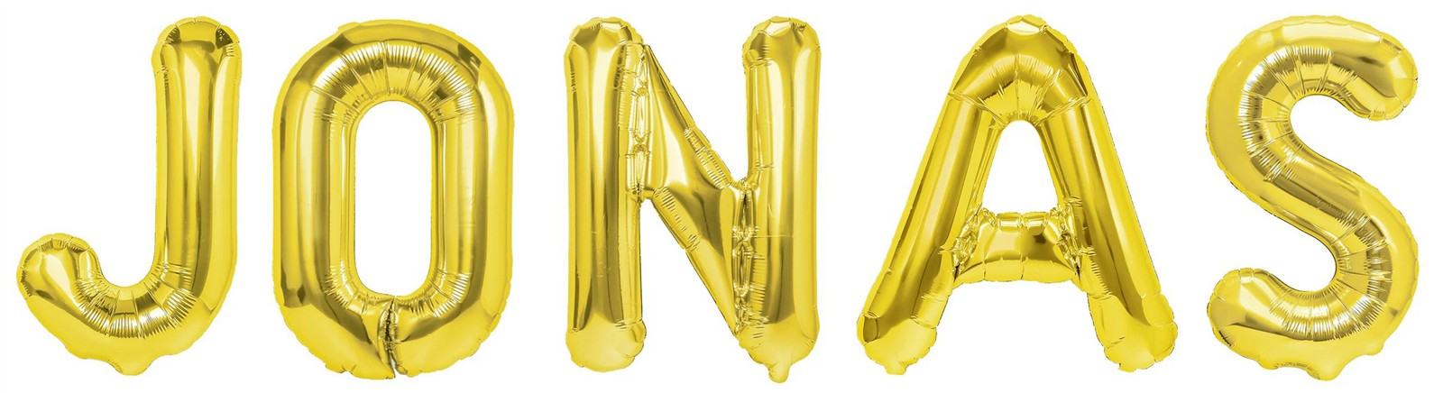Folienballon Schriftzug männliche Namen (Jonas) 35cm Höhe