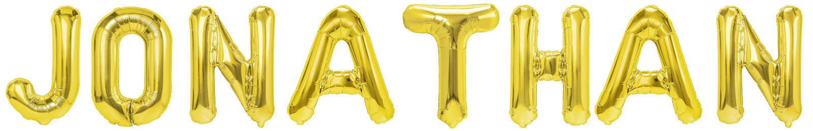 Folienballon Schriftzug männliche Namen (Jonathan) 35cm Höhe