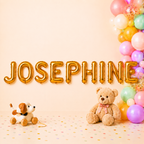 Folienballon Schriftzug weibliche Namen (Josephine) 35cm Höhe