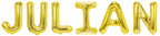 Folienballon Schriftzug männliche Namen (Julian) 35cm Höhe