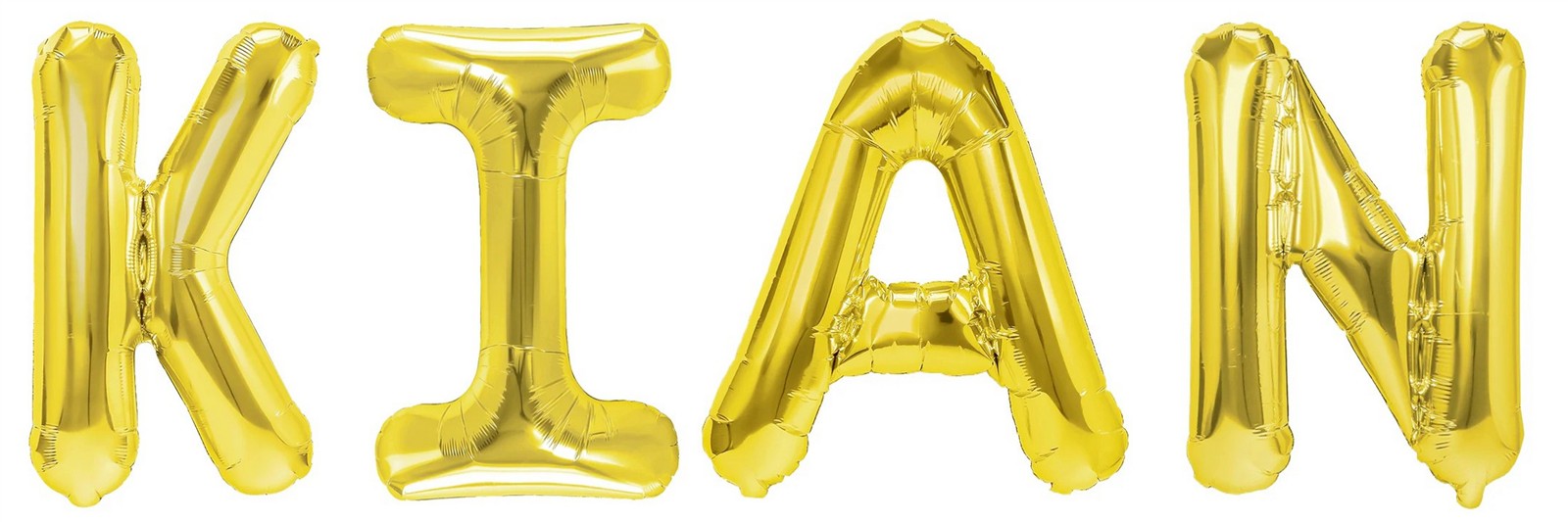 Folienballon Schriftzug männliche Namen (Kian) 35cm Höhe