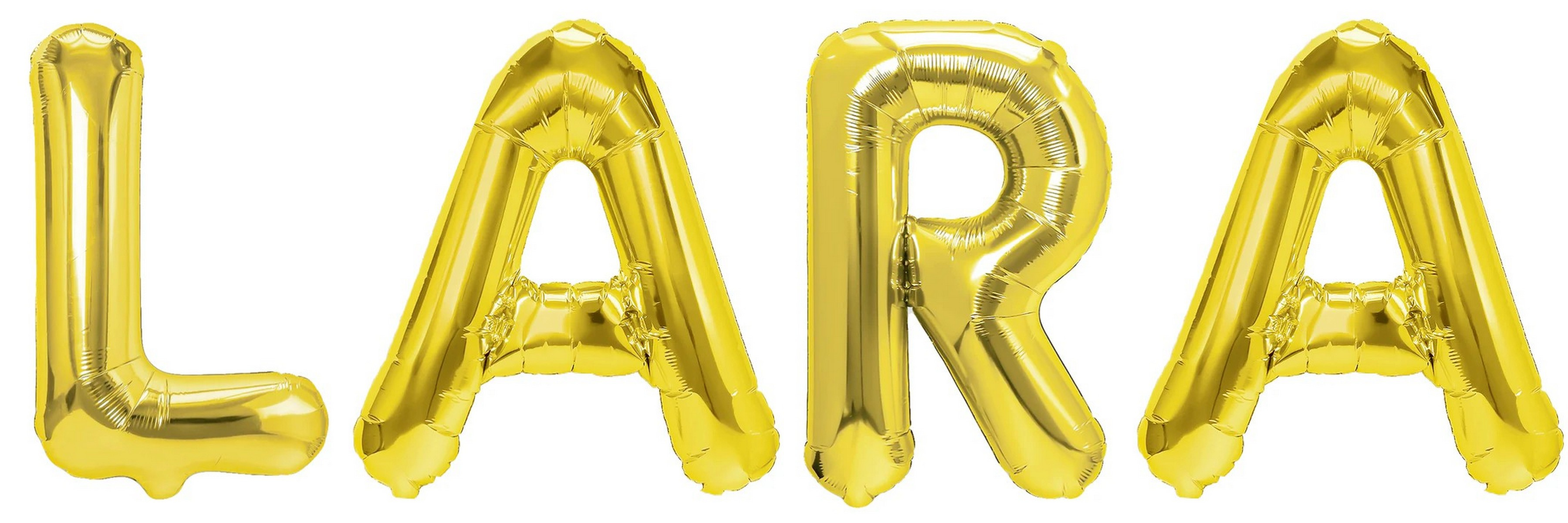 Folienballon Schriftzug weibliche Namen (Lara) 35cm Höhe