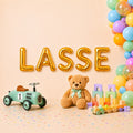 Folienballon Schriftzug männliche Namen (Lasse) 35cm Höhe