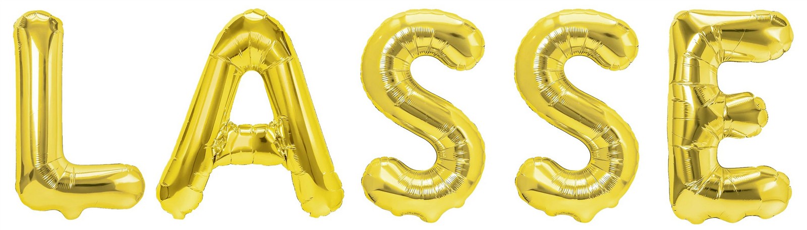 Folienballon Schriftzug männliche Namen (Lasse) 35cm Höhe