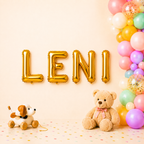 Folienballon Schriftzug weibliche Namen (Leni) 35cm Höhe