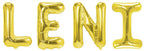 Folienballon Schriftzug weibliche Namen (Leni) 35cm Höhe