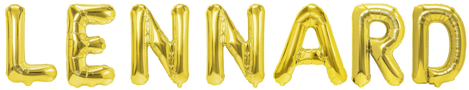 Folienballon Schriftzug männliche Namen (Lennard) 35cm Höhe
