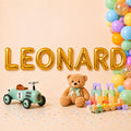 Folienballon Schriftzug männliche Namen (Leonard) 35cm Höhe