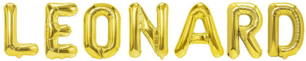 Folienballon Schriftzug männliche Namen (Leonard) 35cm Höhe