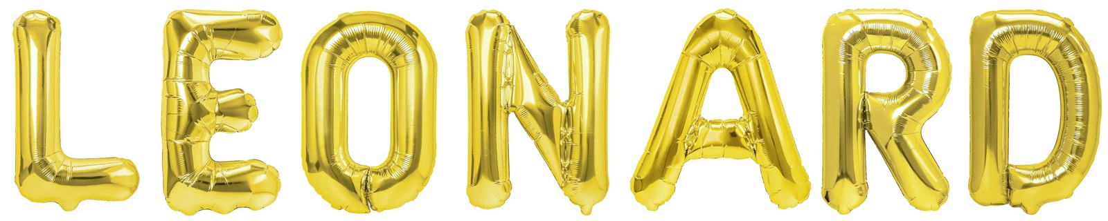 Folienballon Schriftzug männliche Namen (Leonard) 35cm Höhe