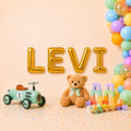 Folienballon Schriftzug männliche Namen (Levi) 35cm Höhe