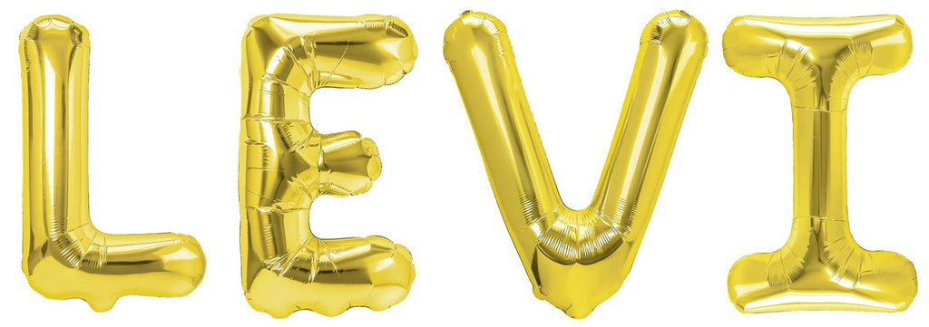 Folienballon Schriftzug männliche Namen (Levi) 35cm Höhe