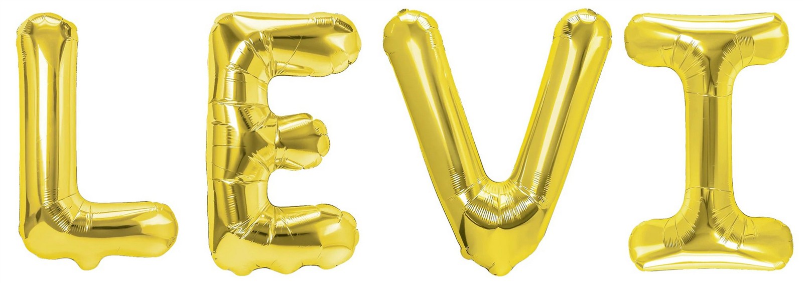 Folienballon Schriftzug männliche Namen (Levi) 35cm Höhe