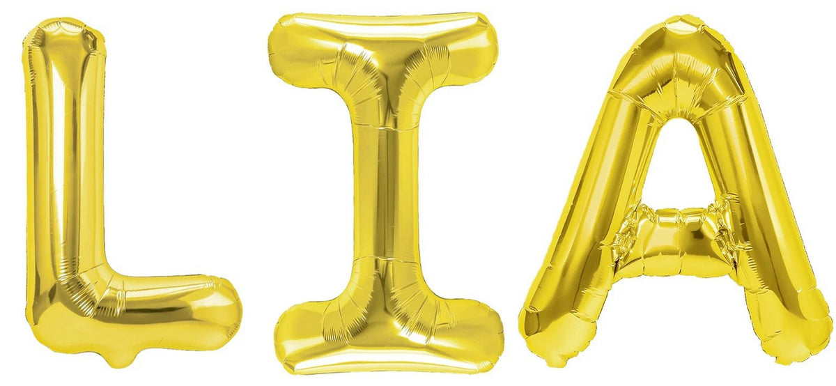 Folienballon Schriftzug weibliche Namen (Lia) 35cm Höhe