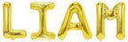 Folienballon Schriftzug männliche Namen (Liam) 35cm Höhe