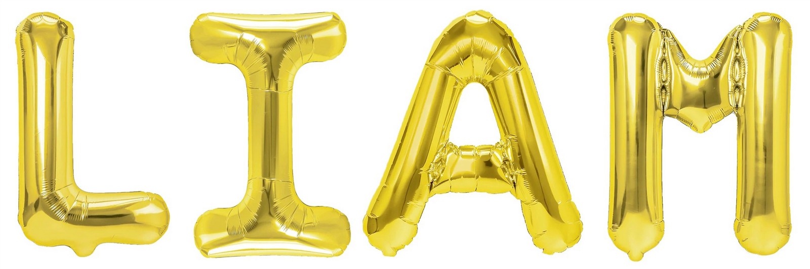 Folienballon Schriftzug männliche Namen (Liam) 35cm Höhe